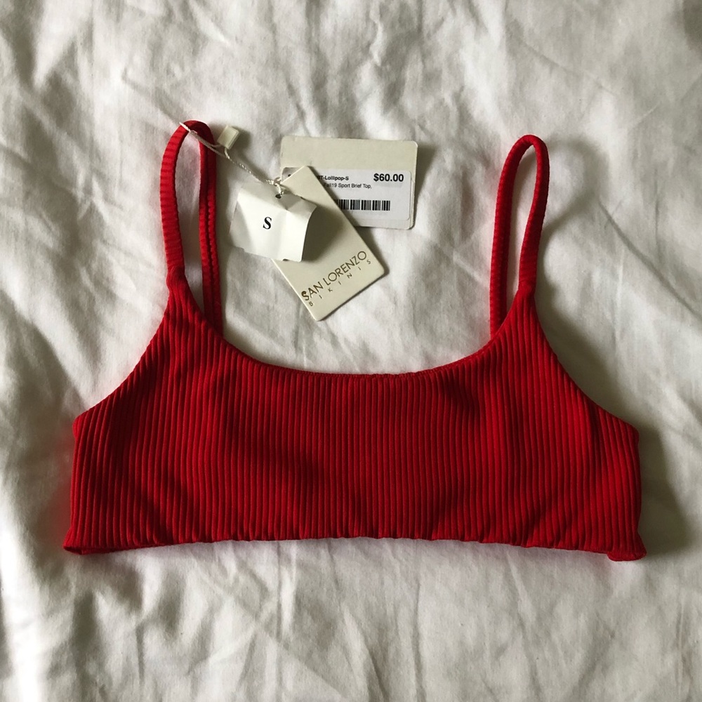 Red San Lorenzo Bikini Top